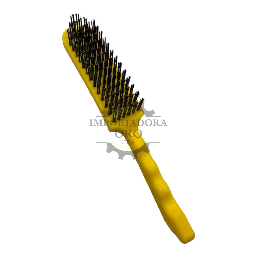 Escobilla de fierro mango de plastico 6x15 Km15052