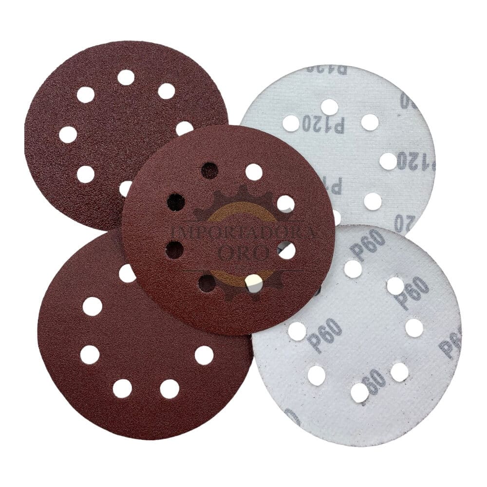 Juego de disco de lija con velcro 115mm 5 piezas km15932