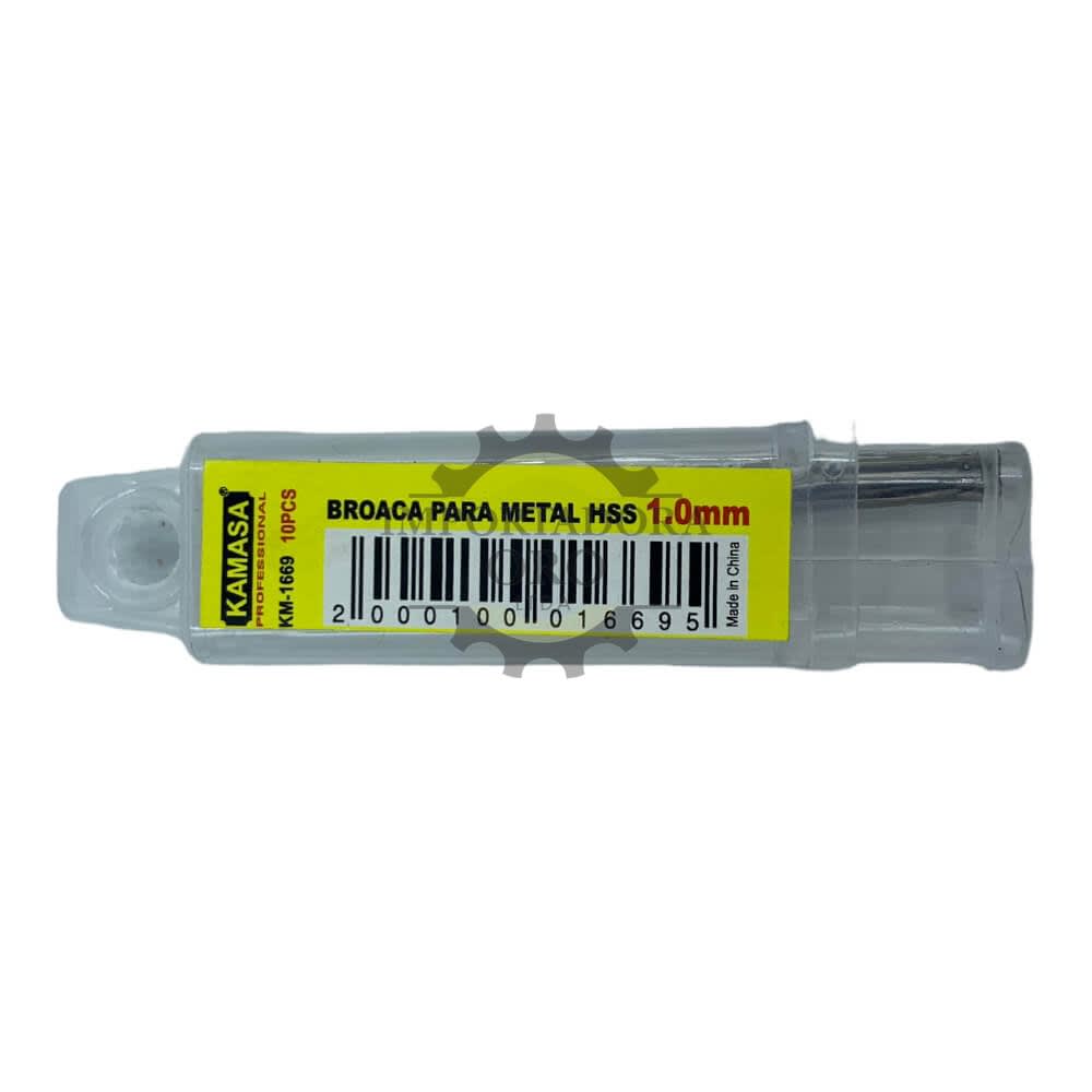 Broca para metal hss 1mm 0