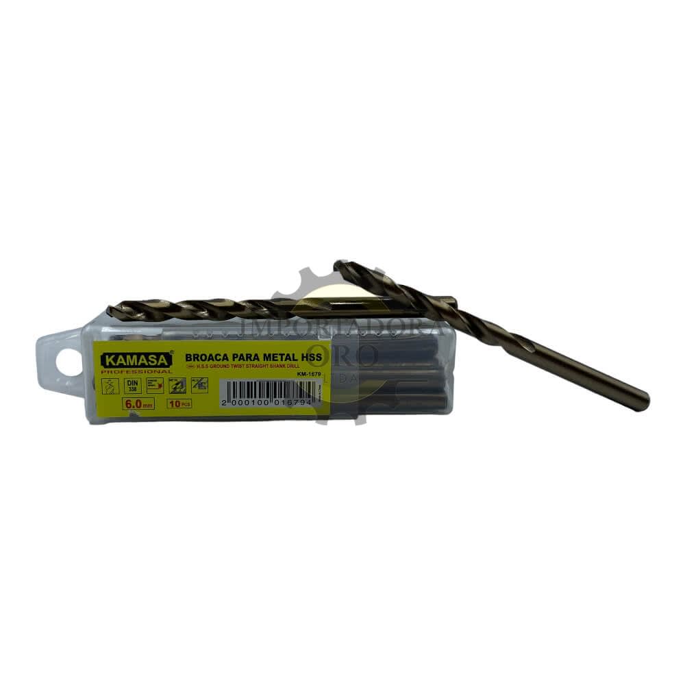 Broca para metal hss 6mm km16792