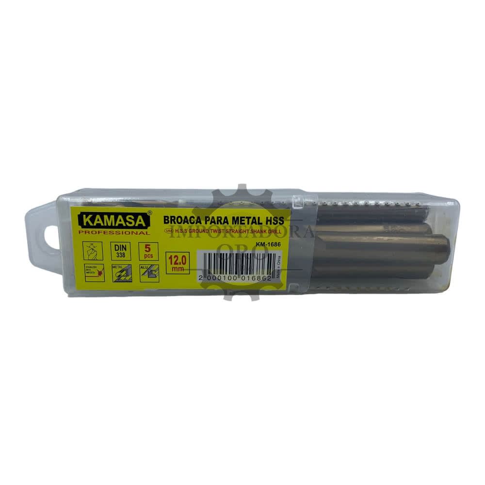 Broca para metal hss 12mm km1686 0