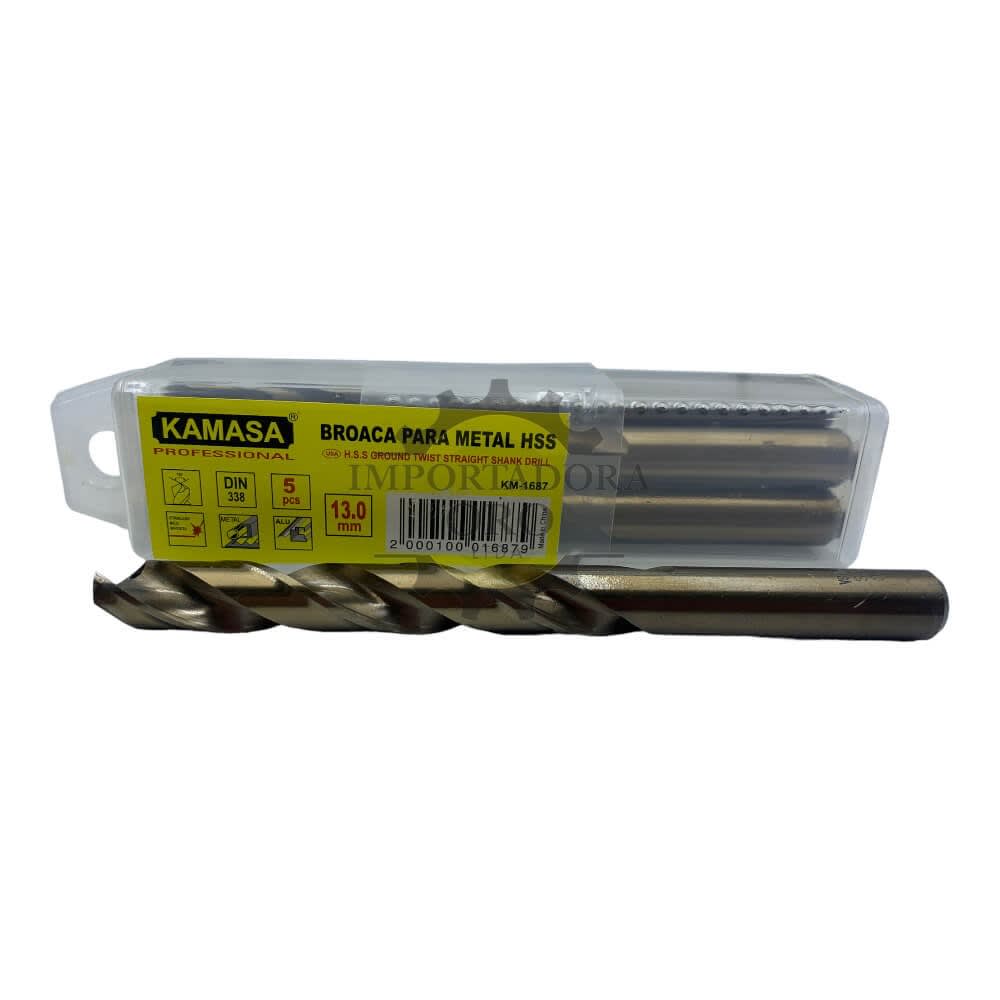 Broca para metal hss 13mm km1687 0