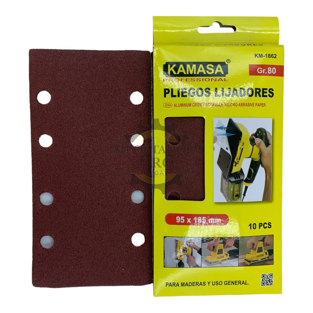 Set de lijas con velcro rectangular g80 km18622