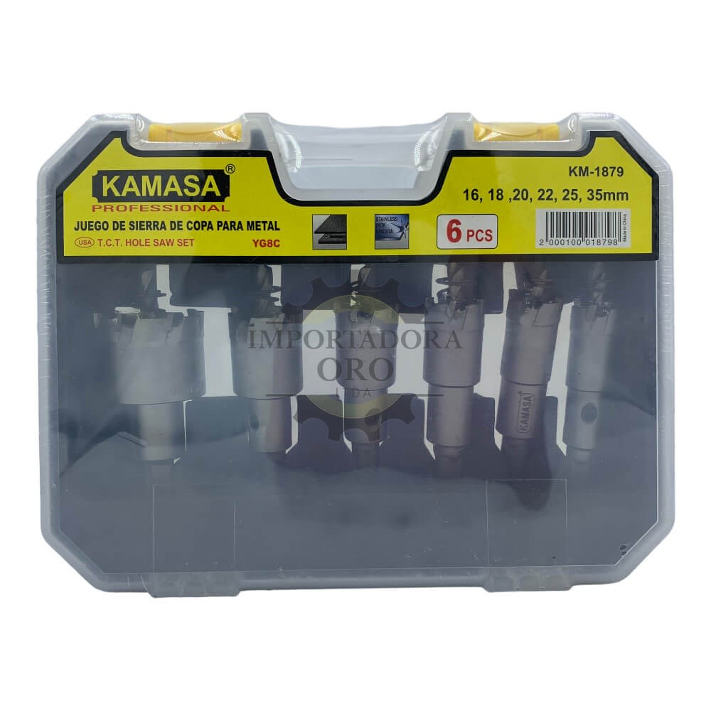 Set de Sierra copa para metal 6 piezas km18792