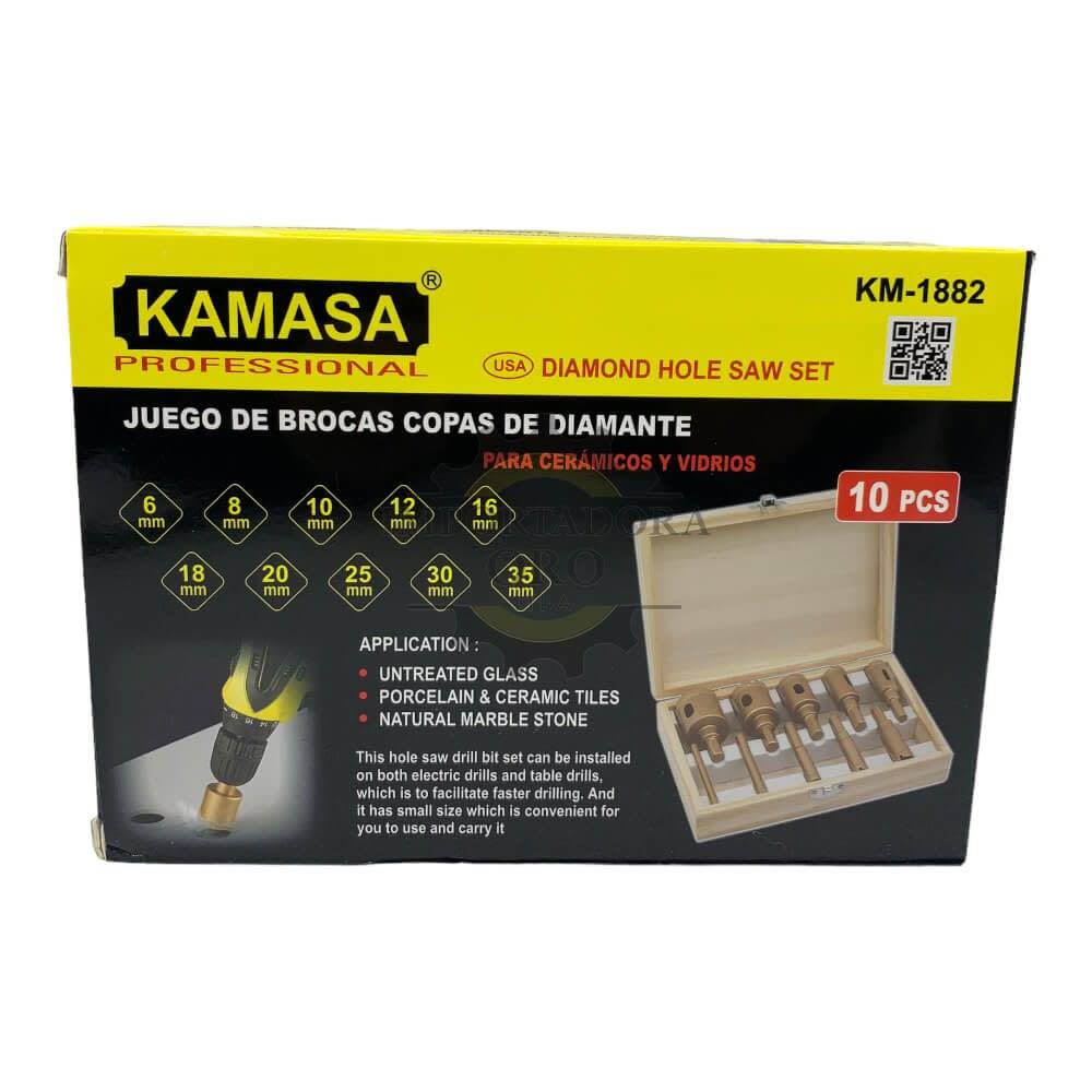 Set de Brocas Copas de diamante 10 piezas km18822