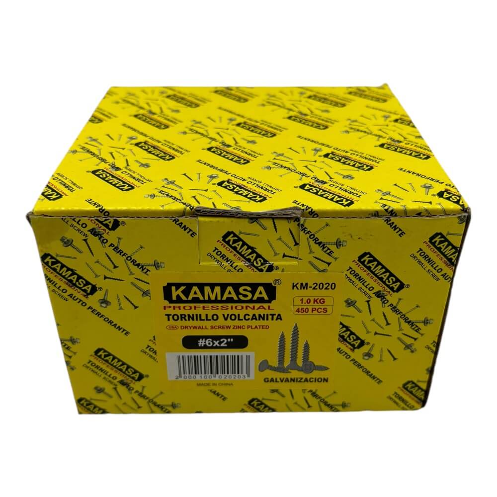 Tornillo Volcanita zincado 6x2