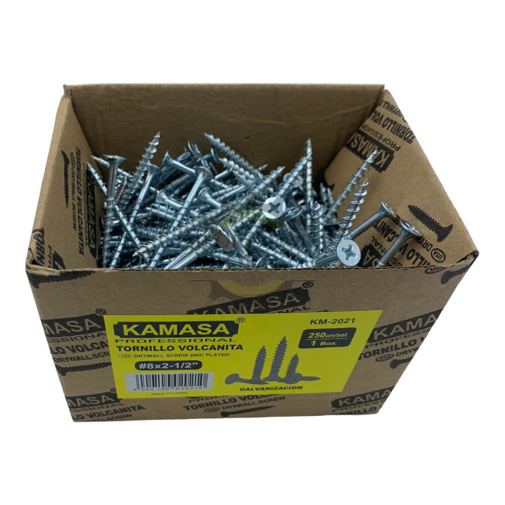 Tornillo Volcanita zincado 8x2 1/2