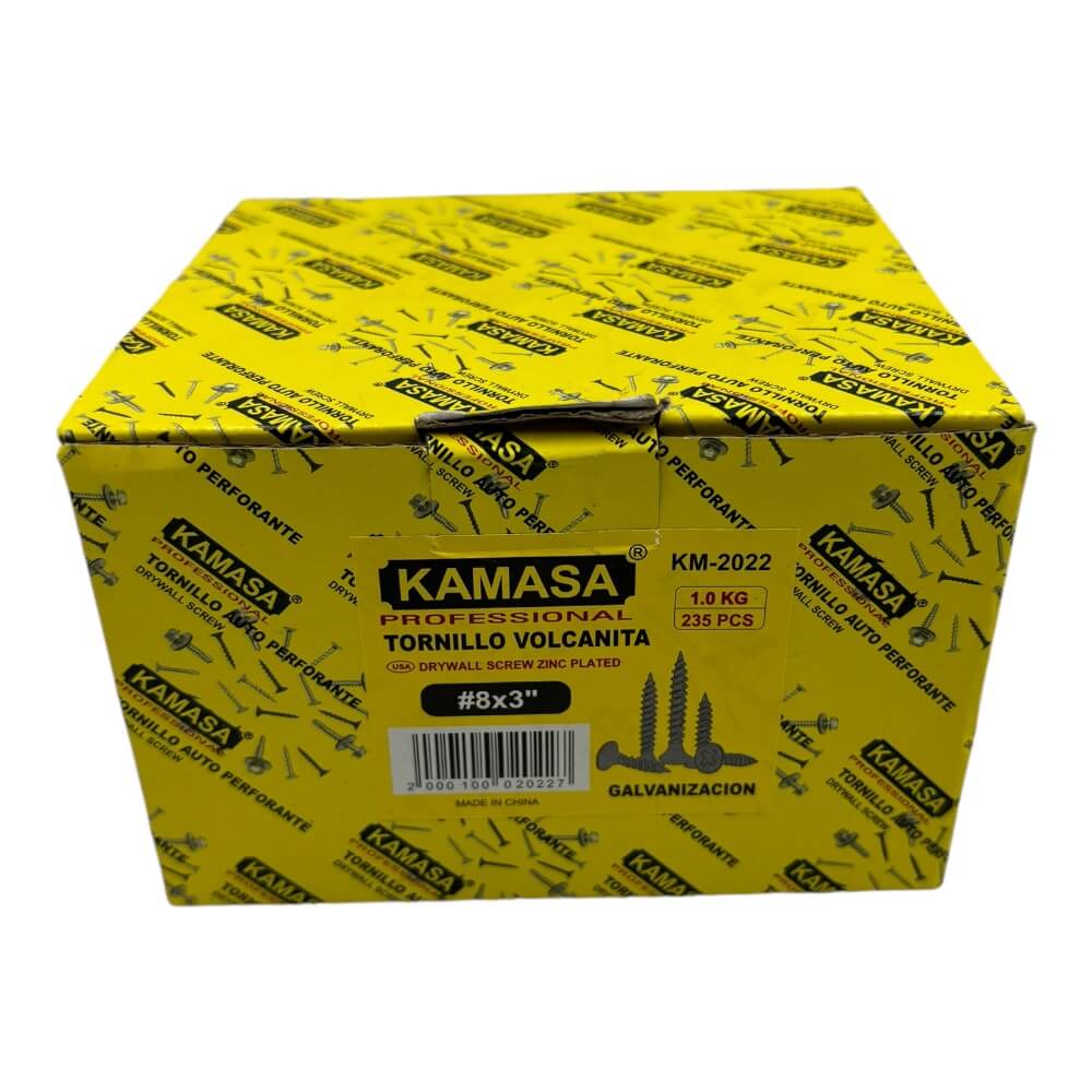 Tornillo Volcanita zincado 8x3
