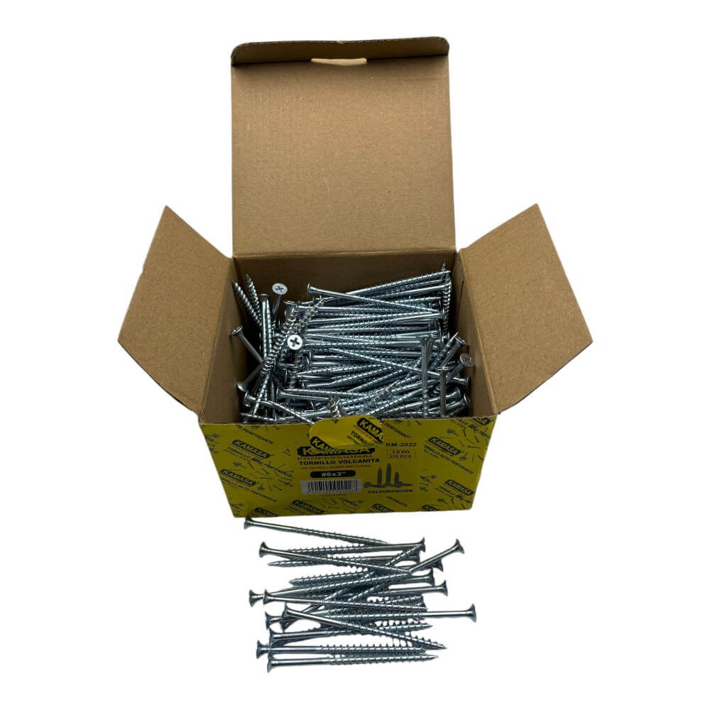 Tornillo Volcanita zincado 8x3