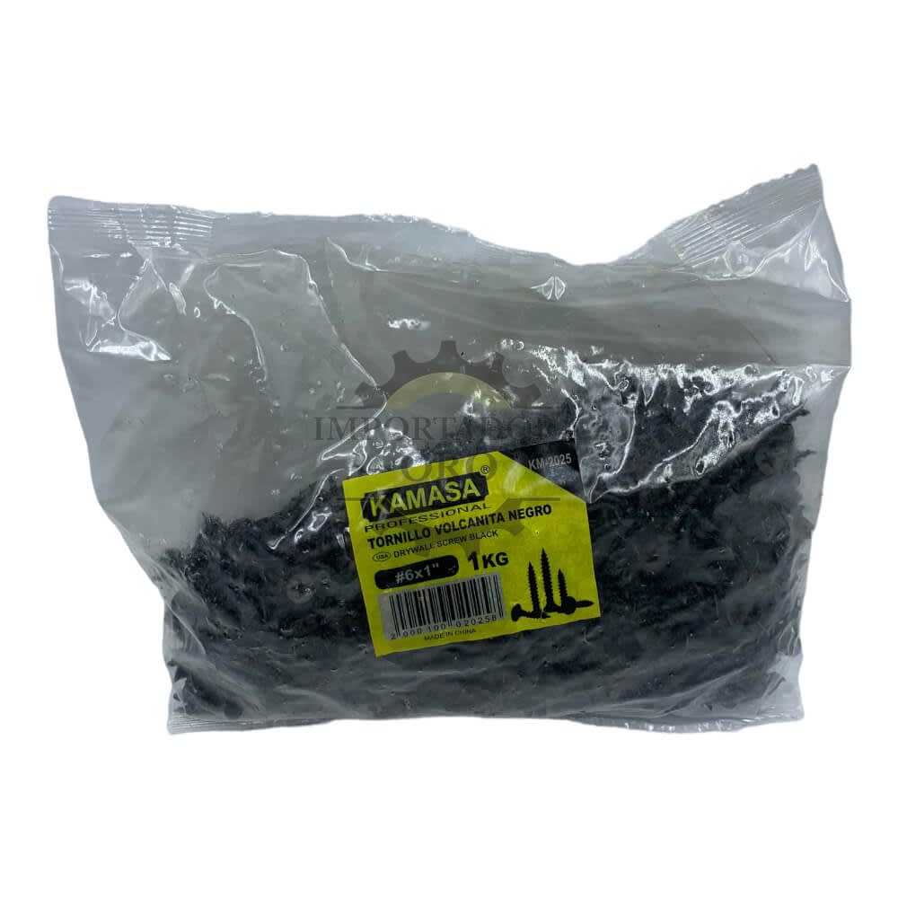 Tornillo Volcanita negro 6x1