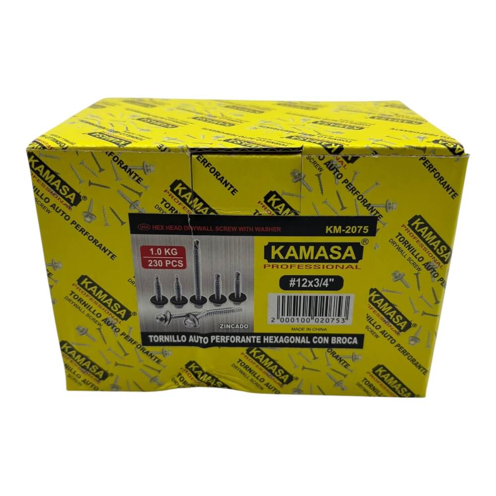 Tornillo autoperforante hexagonal 12x3/4