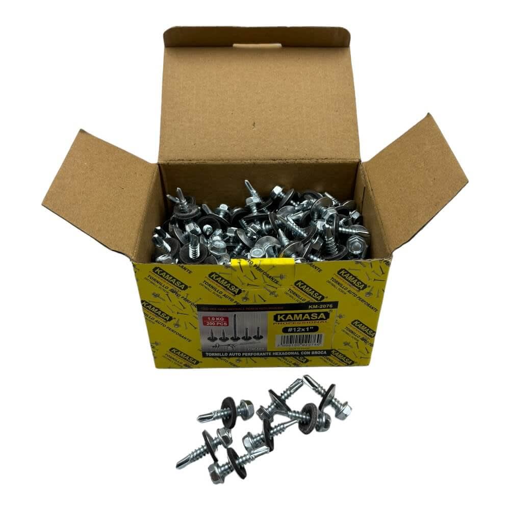 Tornillo autoperforante hexagonal 12x1
