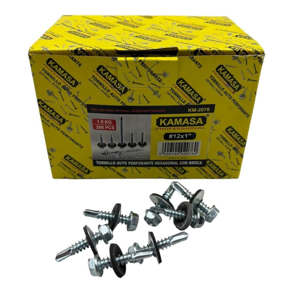 Tornillo autoperforante hexagonal 12x1