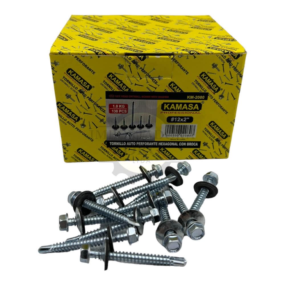 Tornillo autoperforante hexagonal 12x2