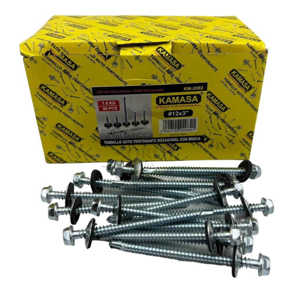 Tornillo autoperforante hexagonal 12x3