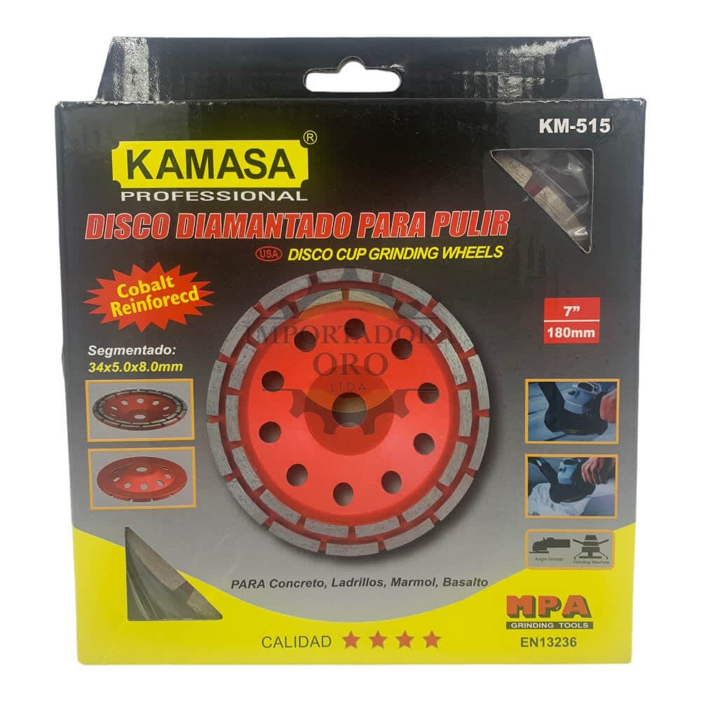Disco diamantado segmentado para pulir 180mm km515 1