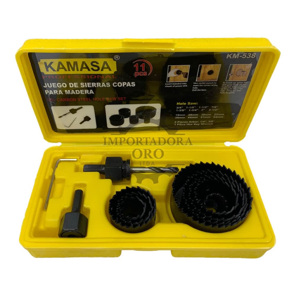 Juego de sierra copa 11 piezas km5382