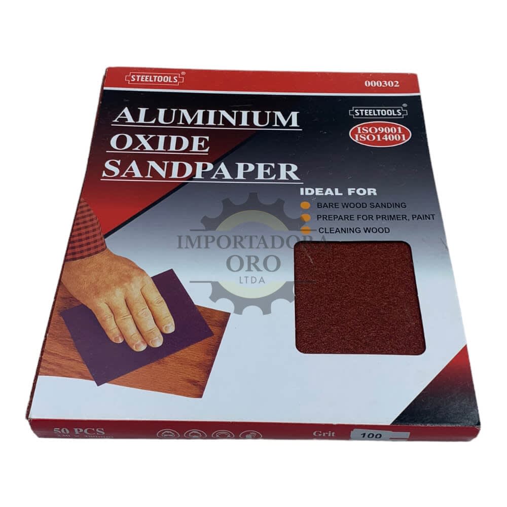 Lija de papel para madera p100 50 unidades 192662
