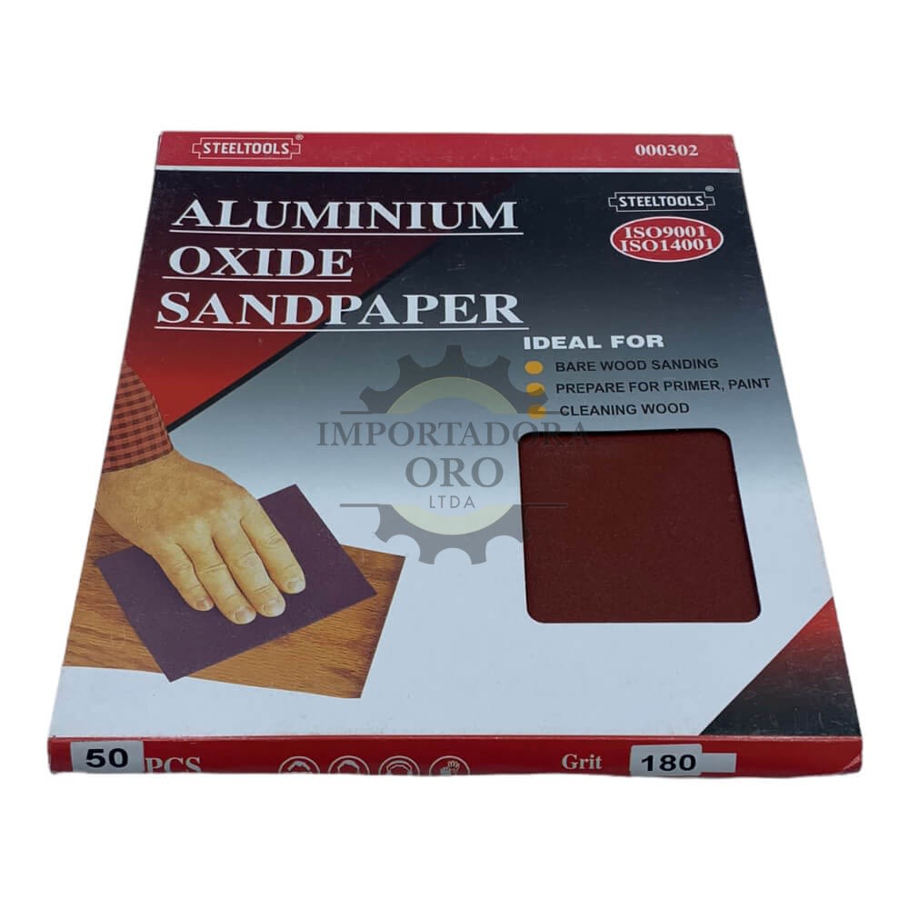 Lija de papel para madera p180 50 unidades ljm180 0