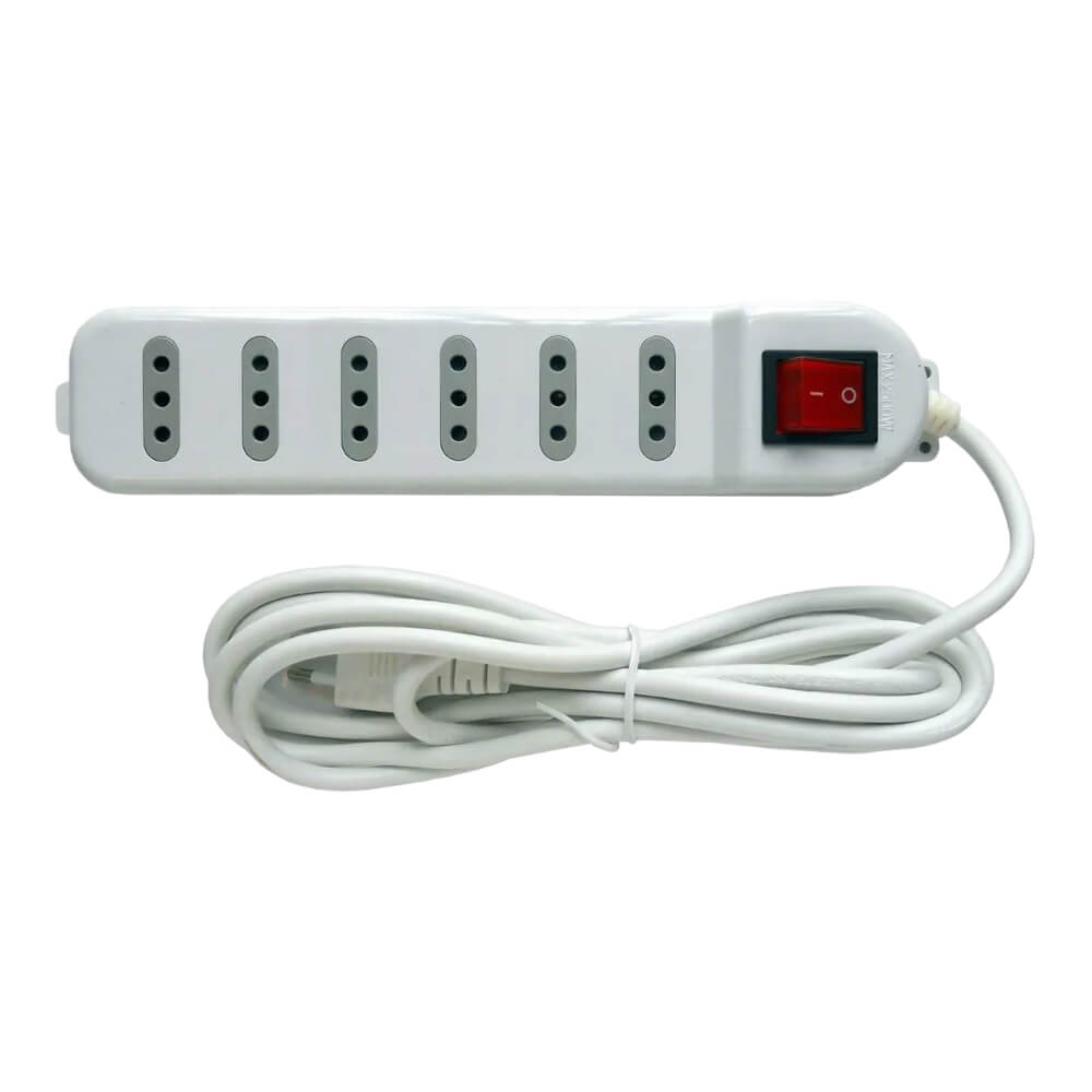 Alargador Zapatilla Con Switch 6 Posiciones 3 Metros 0