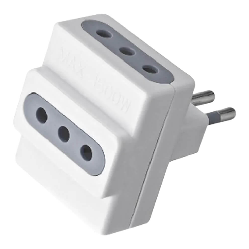 Adaptador De Enchufe 10A. 3 Socket De 10A Macrotel 0