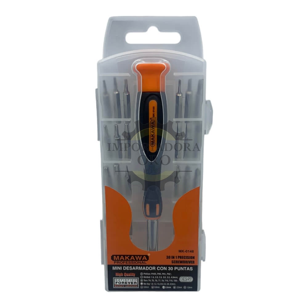 Set de mini destornillado 30 puntas MK0148 0