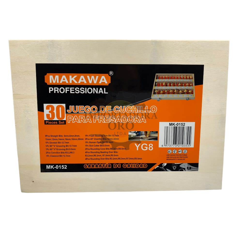 Set de Fresas 30 piezas Mk01522