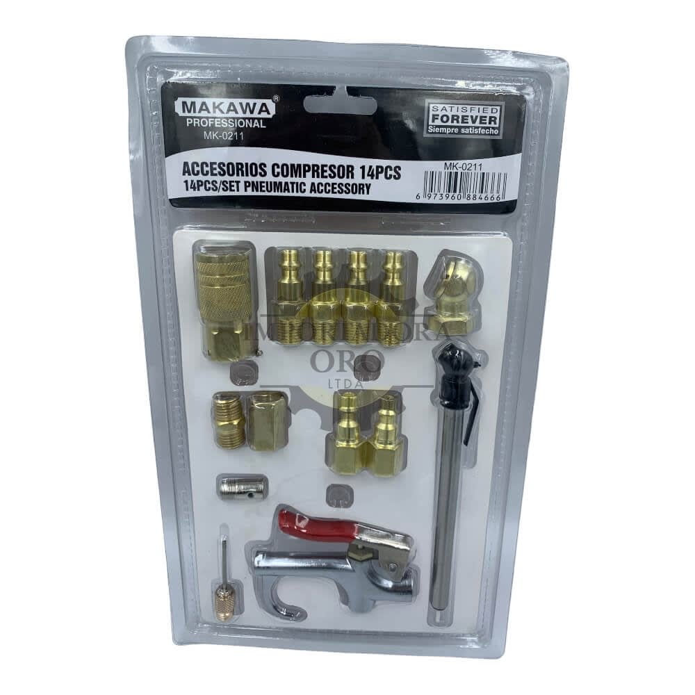 Set de acoples para compresor 14 piezas MK02112