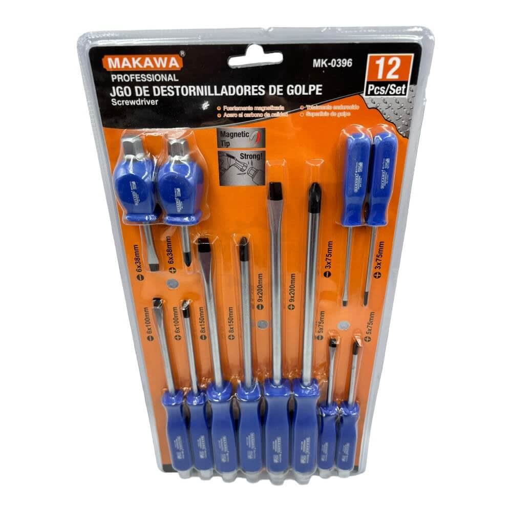 Juego de destornillador golpe 12 piezas MK03962
