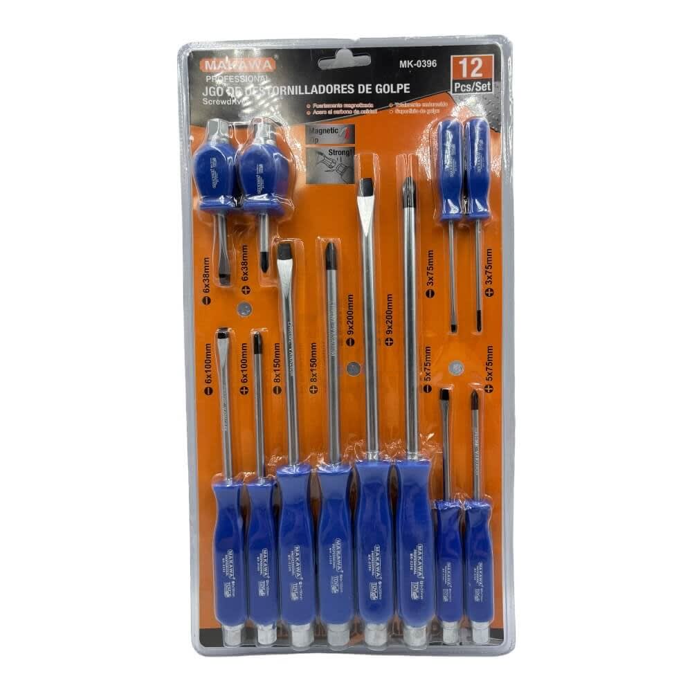 Juego de destornillador golpe 12 piezas MK0396 0
