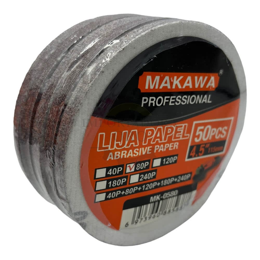 Disco de lija con velcro 115mm 50 unidades mk0580p80 0
