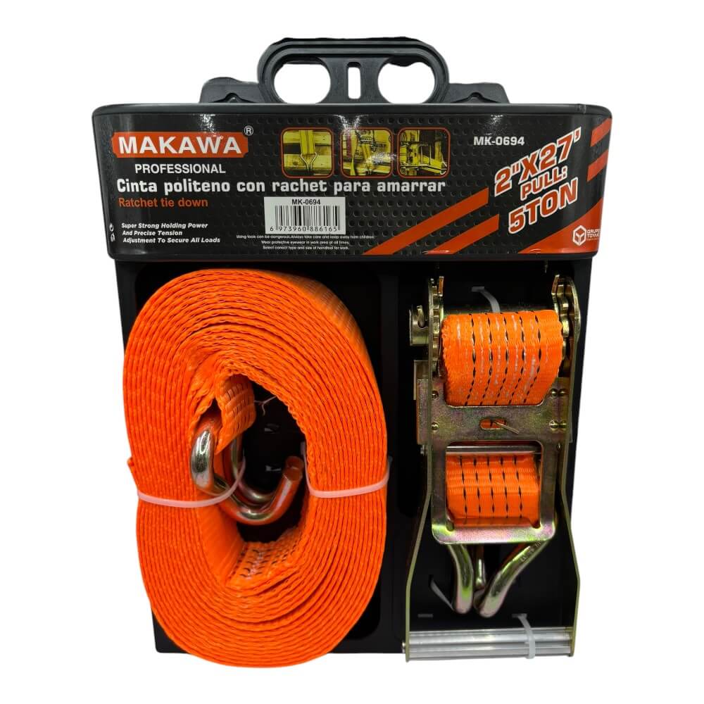 Eslinga Cinta Amarre Con Ratchet 50mmx8m Mk0694 0