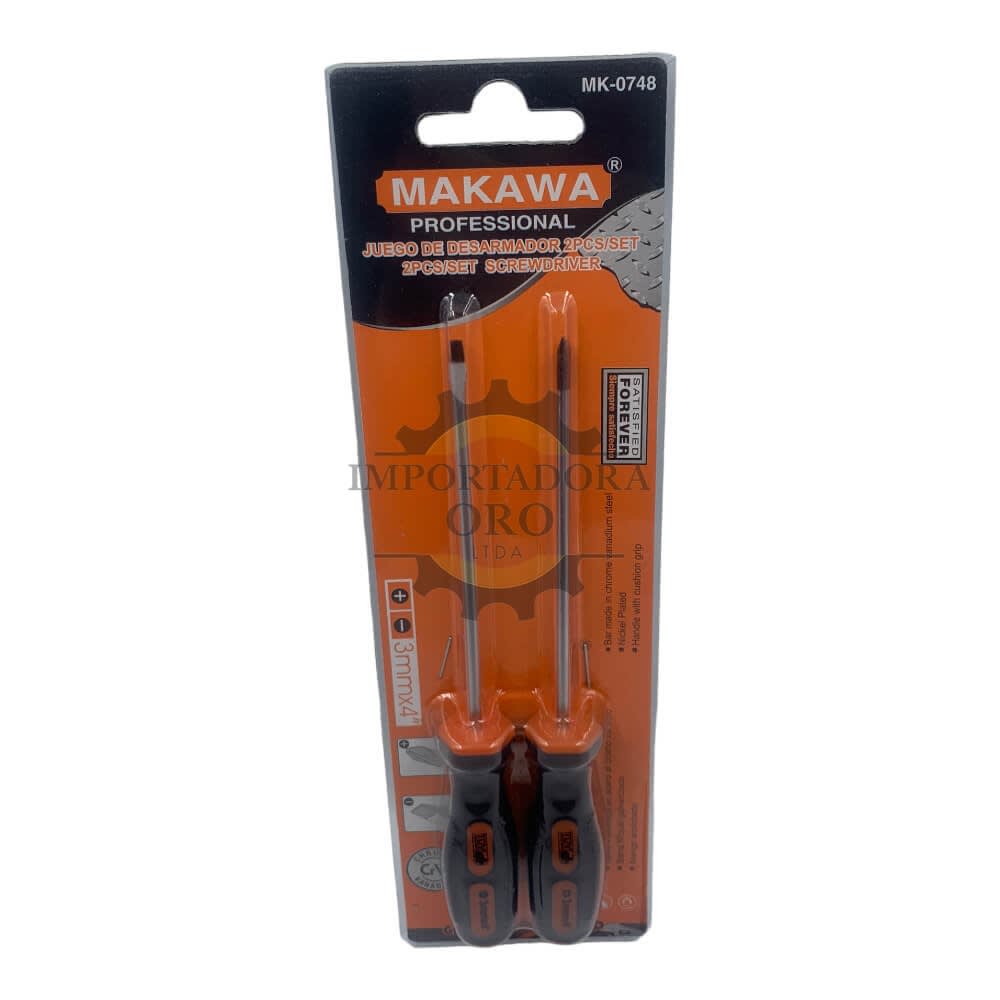 Set de destornillador 4x3mm 2 piezas Mk0748 0