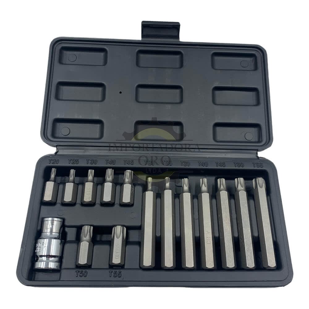 Juego De Puntas Estrella Torx 15 Piezas Mk07822