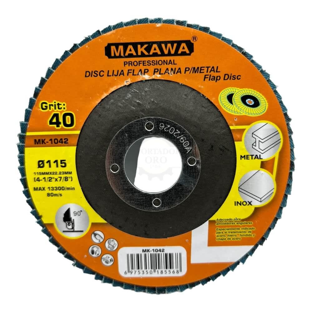 Disco Flap Traslapado 115mm G40 Zirconio MK1042 0