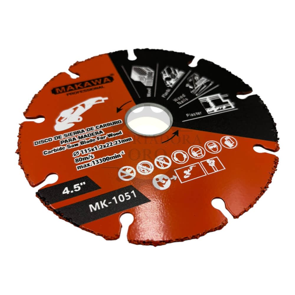 Disco de carburo 115mm para madera Mk10512