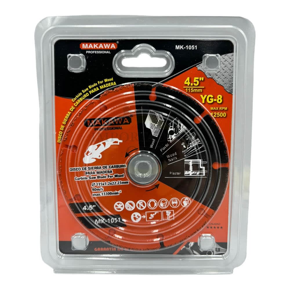 Disco de carburo 115mm para madera Mk1051 0
