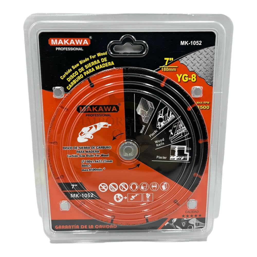 Disco de carburo 180mm para madera Mk1052 0