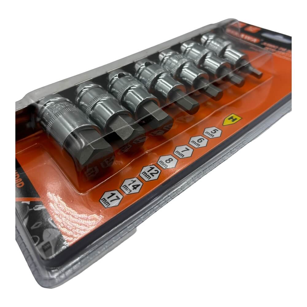 Juego de Dados Punta Hexagonal 7pcs MK10592