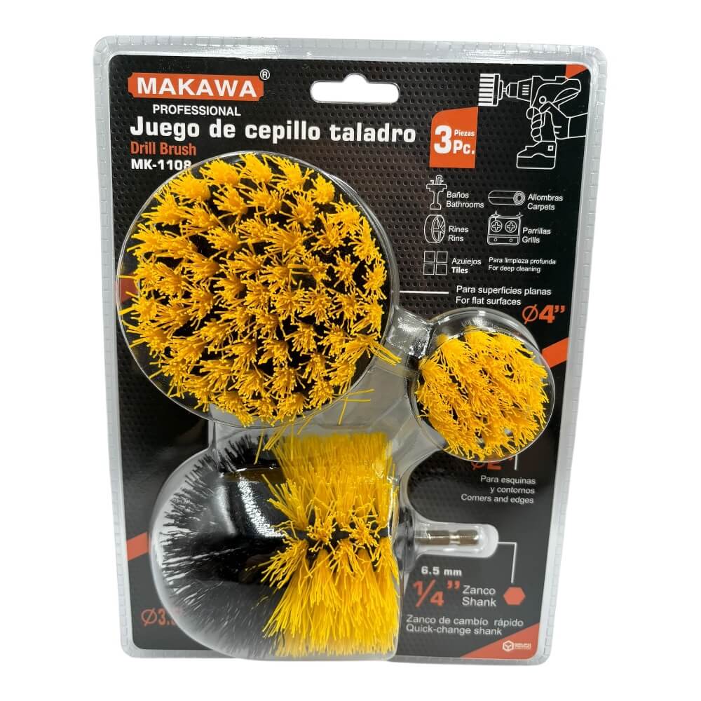 Set De Cepillo De limpieza Para Taladro 3pcs Mk1108 0