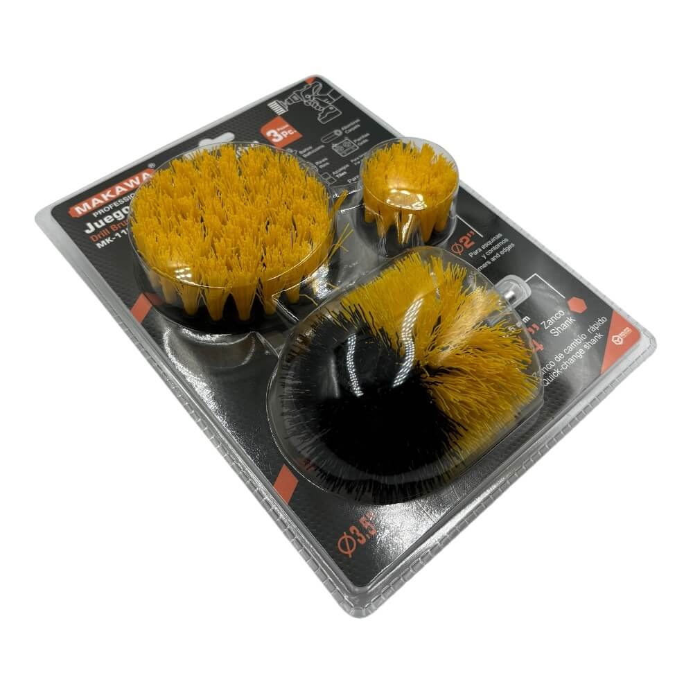 Set De Cepillo De limpieza Para Taladro 3pcs Mk11082