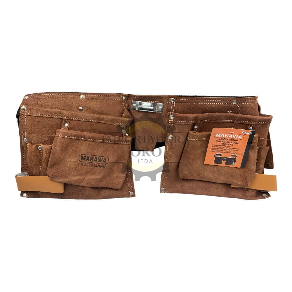 Coleto de Cuero doble cafe oscuro Mket03 0