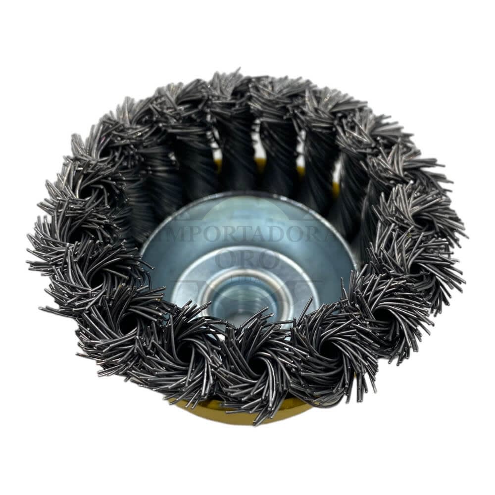 Escobilla copa de acero trenzada 3