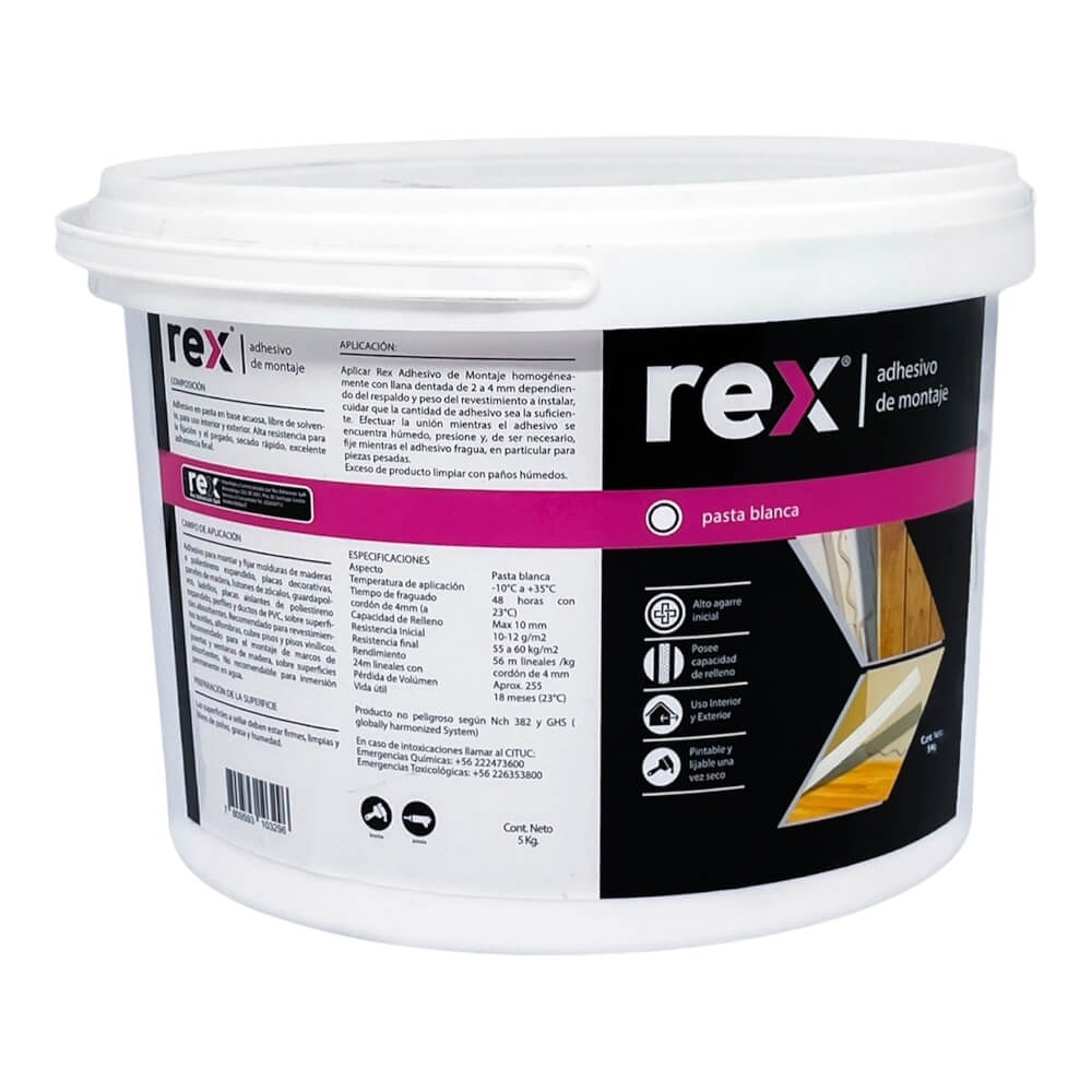Adhesivo Montaje 3.8kg REX303302