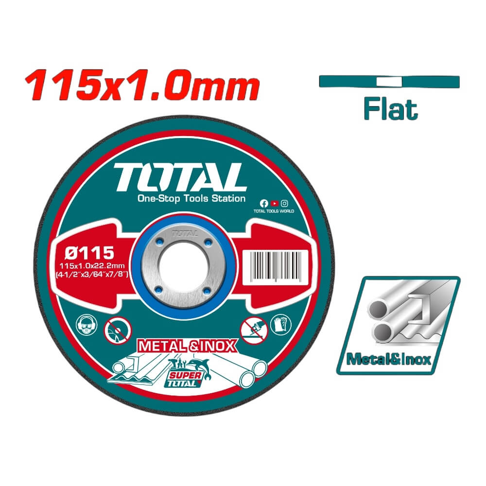 Disco de Corte 115mm para metal acero Inoxidable 25 unidades TAC110115252