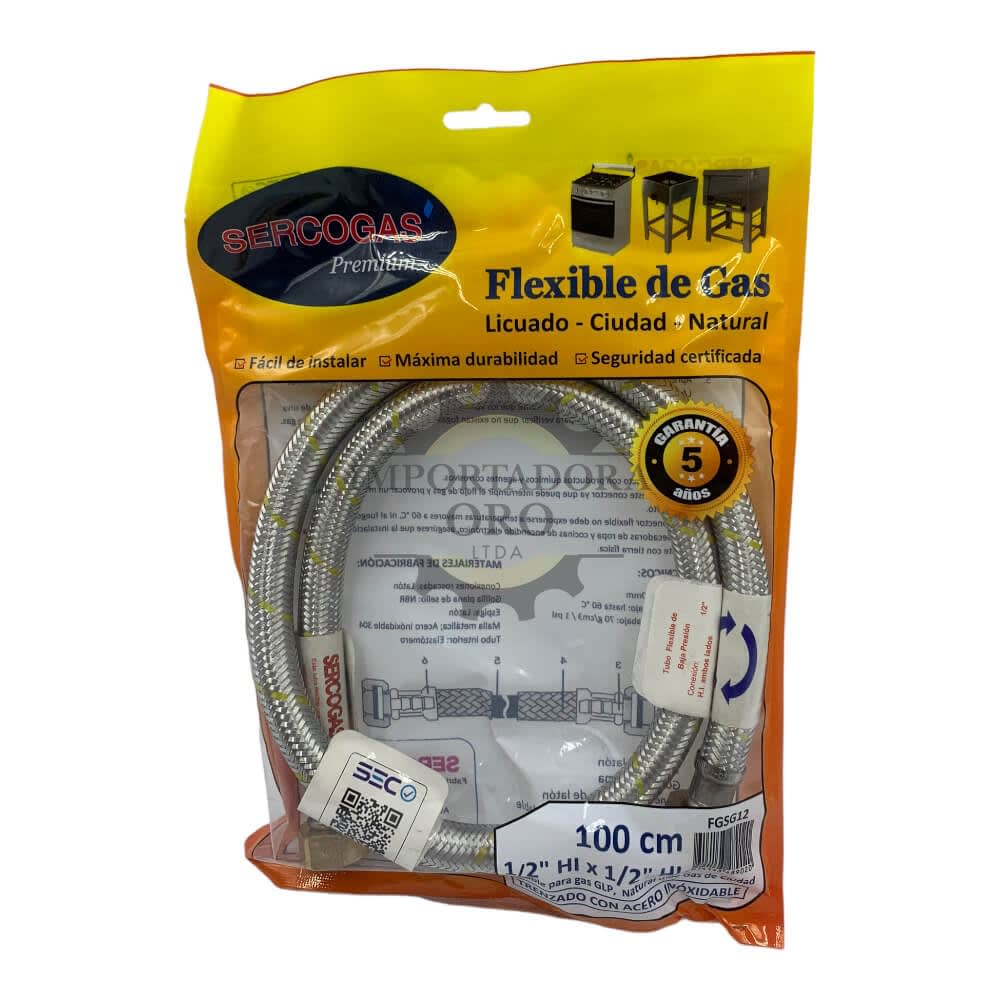 Flexible de gas 1/2x1/2