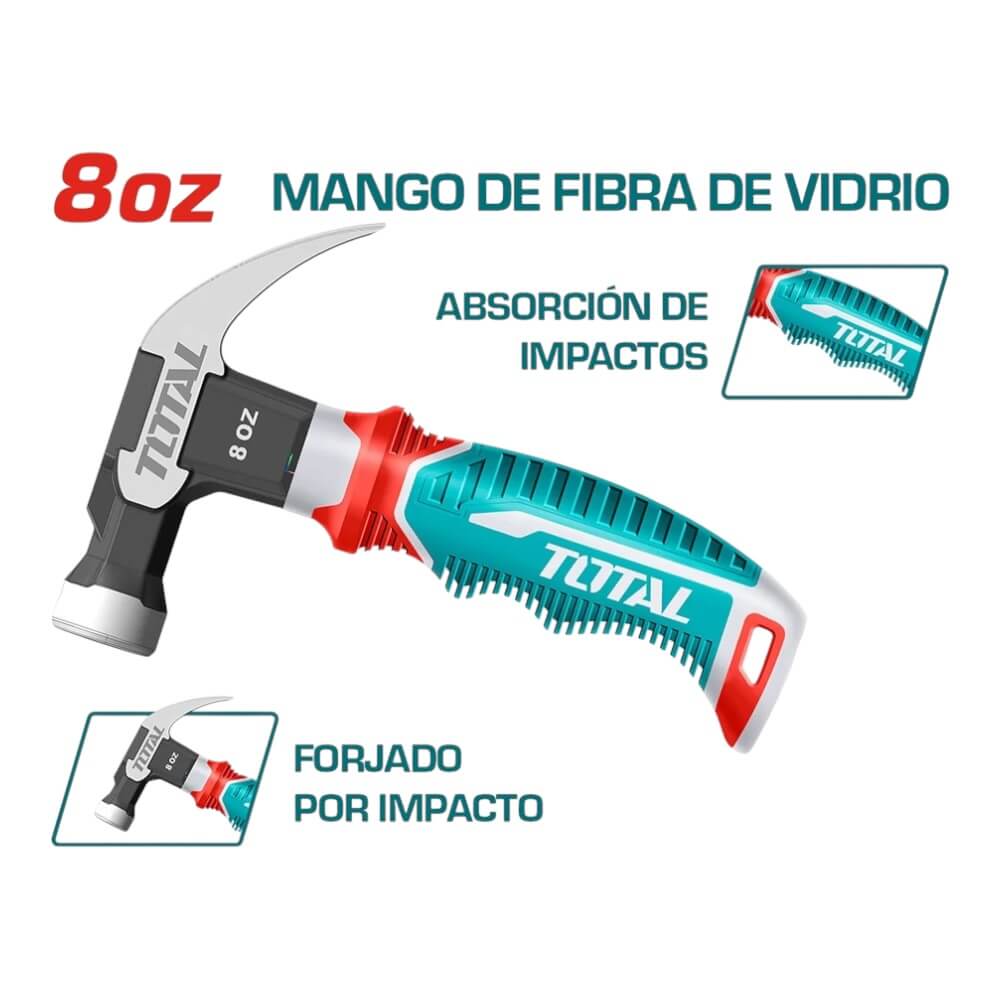 Martillo Mango corto 8oz THCH61008D 0