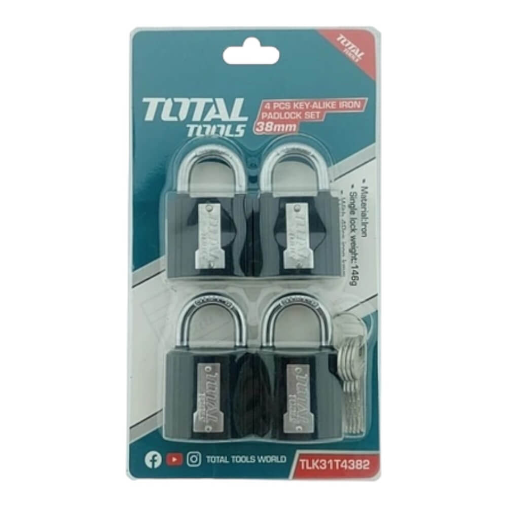 Juego de Candados 38mm 4pcs llave maestra Tlk31t4382 0