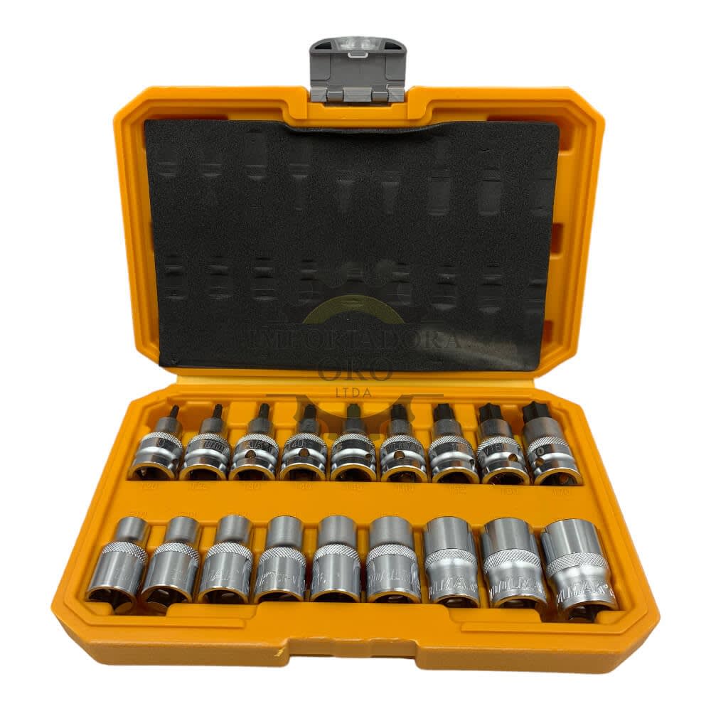 Juego de dados torx 1/2