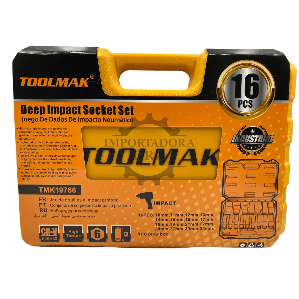 Juego de dados de impacto 16 piezas Tmk19766 0
